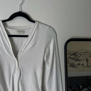 Babaton White Button Bodysuit 🤍